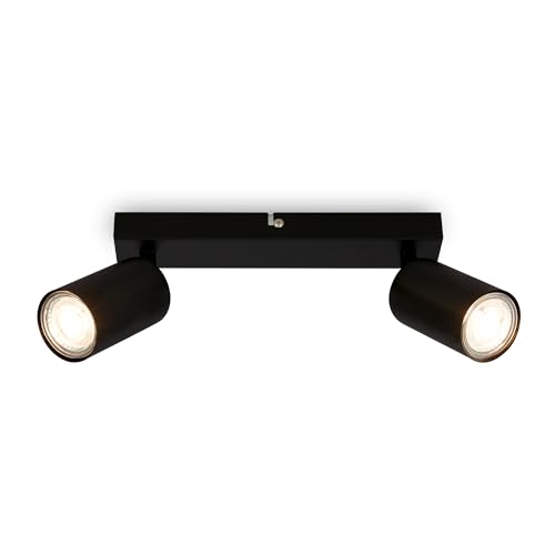 BRILONER - Deckenlampe schwenkbar, GU10 Fassung, max. 9 W, Deckenleuchte, Lampe, Wohnzimmerlampe, Schlafzimmerlampe, Küchenlampe, Deckenstrahler, Deckenbeleuchtung, Flurlampe, 25,5 cm, Schwarz BRILONER - Deckenlampe schwenkbar, GU10 Fassung, max. 9 W, Deckenleuchte, Lampe, Wohnzimmerlampe, Schlafzimmerlampe, Küchenlampe, Deckenstrahler, Deckenbeleuchtung, Flurlampe, 25,5 cm, Schwarz von BRILONER