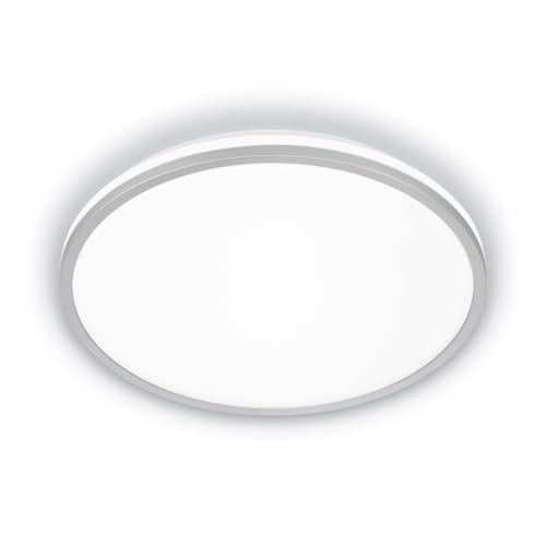 BRILONER - LED Deckenleuchte Effizienzklasse A, Deckenlampe Effizient mit 8,5W bei 1800lm, ca. 50.000h Licht, indirektes Licht, Lampe, Wohnzimmerlampe, LED Panel, Küchenlampe, 33 cm, Chrom-Matt BRILONER - LED Deckenleuchte Effizienzklasse A, Deckenlampe Effizient mit 8,5W bei 1800lm, ca. 50.000h Licht, indirektes Licht, Lampe, Wohnzimmerlampe, LED Panel, Küchenlampe, 33 cm, Chrom-Matt von BRILONER