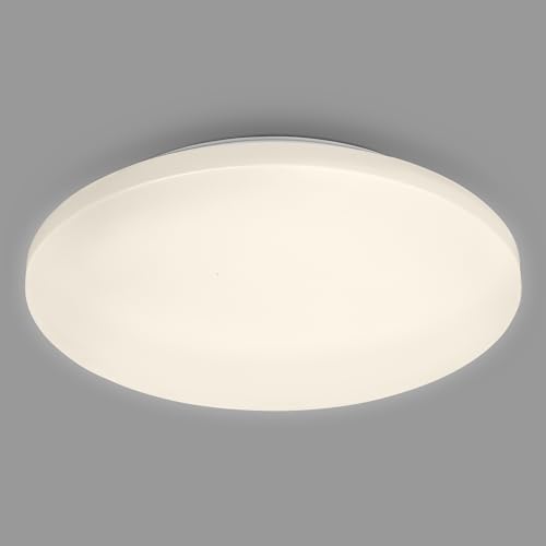 BRILONER - LED Deckenlampe, LED Deckenleuchte Bad IP44, Badezimmerlampe, warmweißes Licht, 340 mm, Weiß von BRILONER