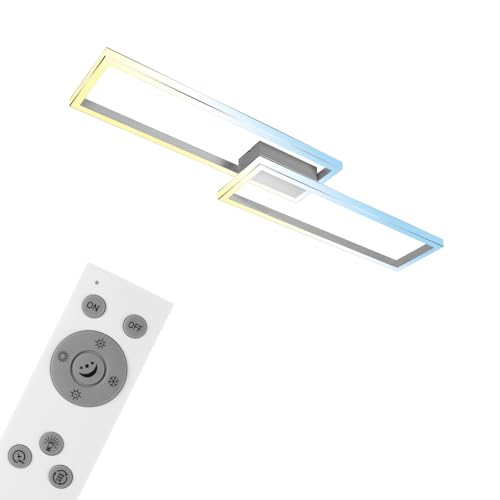 BRILONER - LED Deckenlampe Dimmbar, LED Deckenleuchte, Lampe, Wohnzimmerlampe, Schlafzimmerlampe, einstellbare Farbtemperatur, Fernbedienung, Nachtlicht- und Timerfunktion - 1200x280x80mm BRILONER - LED Deckenlampe Dimmbar, LED Deckenleuchte, Lampe, Wohnzimmerlampe, Schlafzimmerlampe, einstellbare Farbtemperatur, Fernbedienung, Nachtlicht- und Timerfunktion - 1200x280x80mm von BRILONER
