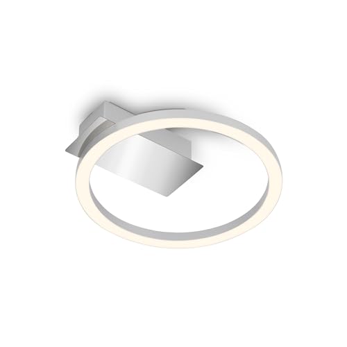 BRILONER - LED Deckenlampe Frame, LED Deckenleuchte mit warmweißer Lichtfarbe, 5W Lampe, Wohnzimmerlampe, Schlafzimmerlampe, 210x200x45 mm (LxBxH), Chrom-Matt von BRILONER