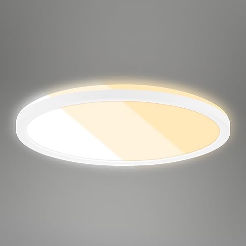 BRILONER – LED Deckenlampe für Wohnzimmer, LED Deckenleuchte flach, LED Lampe, Wohnzimmerlampe, LED Panel, Lichtfarbe einstellbar, Backlight, Weiß von BRILONER