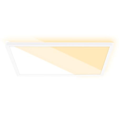 BRILONER – LED Deckenlampe für Wohnzimmer, LED Deckenleuchte flach, LED Lampe, Wohnzimmerlampe, LED Panel, Lichtfarbe einstellbar, Backlight, Weiß, 42 cm von BRILONER