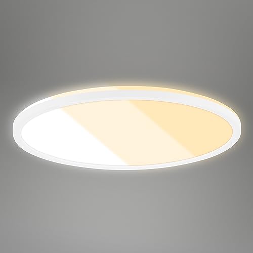 BRILONER – LED Deckenlampe für Wohnzimmer, LED Deckenleuchte flach, LED Lampe, Wohnzimmerlampe, LED Panel, Lichtfarbe einstellbar, Backlight, Weiß von BRILONER