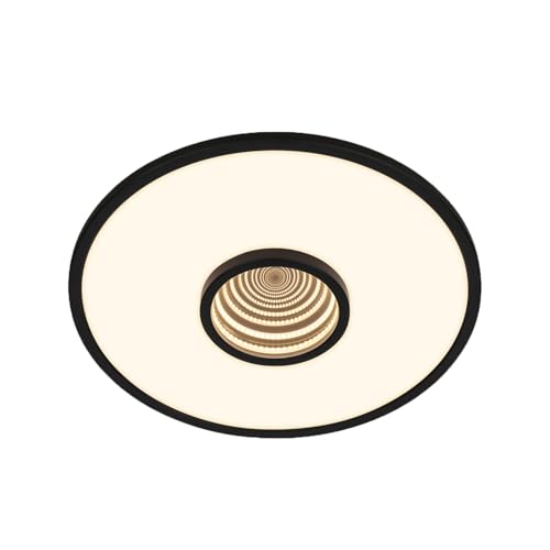 BRILONER - LED Deckenlampe mit Infinity Spiegel, 3D Tunneleffekt, Lichtflächen einzeln schaltbar, LED Lampe, Deckenleuchte, Wohnzimmerlampe, Schlafzimmerlampe, Küchenlampe, 42x4 cm, Schwarz BRILONER - LED Deckenlampe mit Infinity Spiegel, 3D Tunneleffekt, Lichtflächen einzeln schaltbar, LED Lampe, Deckenleuchte, Wohnzimmerlampe, Schlafzimmerlampe, Küchenlampe, 42x4 cm, Schwarz von BRILONER