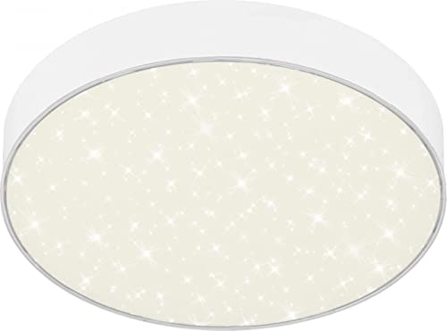 BRILONER - LED Deckenlampe mit Sternendekor, LED Deckenleuchte rahmenlos, LED Aufbauleuchte, neutralweiße Farbtemperatur, Weiß , 21.2cm von BRILONER