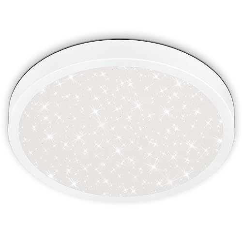 BRILONER - LED Deckenlampe mit Sternenhimmel, neutralweiße Lichtfarbe, Metallrahmen, LED Lampe, Deckenleuchte, Wohnzimmerlampe, Schlafzimmerlampe, Kinderzimmerlampe, 38x5 cm, Weiß BRILONER - LED Deckenlampe mit Sternenhimmel, neutralweiße Lichtfarbe, Metallrahmen, LED Lampe, Deckenleuchte, Wohnzimmerlampe, Schlafzimmerlampe, Kinderzimmerlampe, 38x5 cm, Weiß von BRILONER