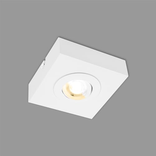 BRILONER – LED Deckenlampe mit einstellbarer Lichtfarbe, LED Deckenleuchte Schwenkbar, LED Lampe, Unterbauleuchte Küche, Wohnzimmerlampe, LED Aufbauleuchte, Weiß 1er von Briloner Leuchten