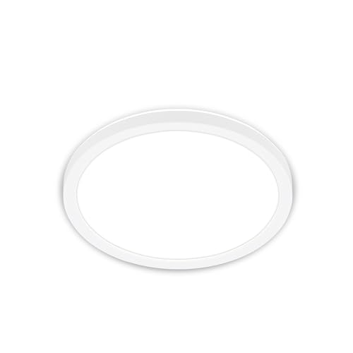 BRILONER - LED Deckenlampe mit indirektem Licht, flach, neutralweißes Licht, Lampe, Deckenleuchte, Wohnzimmerlampe, LED Panel, Küchenlampe, Deckenbeleuchtung, 24x3 cm, Weiß BRILONER - LED Deckenlampe mit indirektem Licht, flach, neutralweißes Licht, Lampe, Deckenleuchte, Wohnzimmerlampe, LED Panel, Küchenlampe, Deckenbeleuchtung, 24x3 cm, Weiß von BRILONER