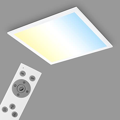 BRILONER - LED Deckenleuchte CCT, LED Deckenlampe, Farbtemperatursteuerung, Dimmbar, inkl. Fernbedienung, Weiß von BRILONER