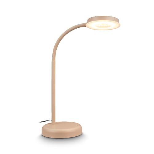 BRILONER - LED Schreibtischlampe mit Touch, dimmbar in Stufen, schwenkbar, Tischlampe, Lampe, Nachttischlampe, Tischleuchte, Home Office, Bürolampe, Leselicht, 32,5x13x40 cm, Beige BRILONER - LED Schreibtischlampe mit Touch, dimmbar in Stufen, schwenkbar, Tischlampe, Lampe, Nachttischlampe, Tischleuchte, Home Office, Bürolampe, Leselicht, 32,5x13x40 cm, Beige von BRILONER