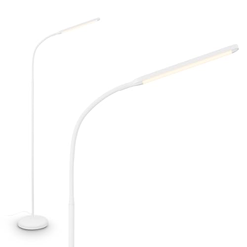 BRILONER - LED Stehlampe mit Touch, dimmbar, Speicherfunktion, Leselampe, Wohnzimmerlampe, Schlafzimmer Deko, Deckenfluter, Standleuchte, Stehleuchte, 21 x 170 cm, Weiß von BRILONER