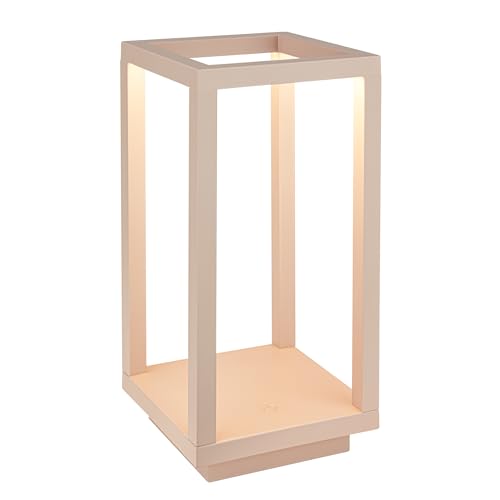 BRILONER - LED Tischlampe kabellos IP44 mit Touch, dimmbar, CCT, Akku & Lichtquelle tauschbar, LED Laterne, Tischleuchte, Akku Lampe, Terrasse, Outdoor Lampe, 10x10x22 cm, Beige BRILONER - LED Tischlampe kabellos IP44 mit Touch, dimmbar, CCT, Akku & Lichtquelle tauschbar, LED Laterne, Tischleuchte, Akku Lampe, Terrasse, Outdoor Lampe, 10x10x22 cm, Beige von BRILONER