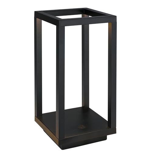 BRILONER - LED Tischlampe kabellos IP44 mit Touch, dimmbar, CCT, Akku & Lichtquelle tauschbar, LED Laterne, Tischleuchte, Akku Lampe, Terrasse, Outdoor Lampe, 10x10x22 cm, Schwarz BRILONER - LED Tischlampe kabellos IP44 mit Touch, dimmbar, CCT, Akku & Lichtquelle tauschbar, LED Laterne, Tischleuchte, Akku Lampe, Terrasse, Outdoor Lampe, 10x10x22 cm, Schwarz von BRILONER