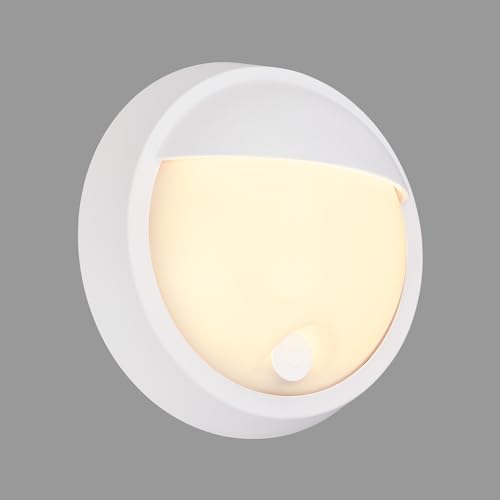 BRILONER - LED Wandlampe Akku mit Touch, dimmbar in Stufen, 15 min. Timer, Aussenlampe, Wandleuchte aussen, LED Strahler außen, Außenleuchte, Außenwandleuchten, 17x7 cm, Weiß von BRILONER