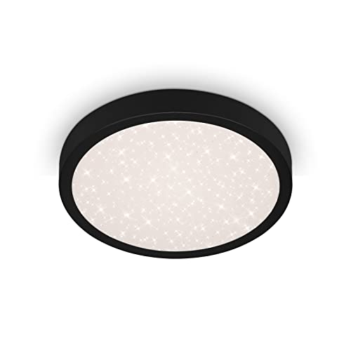 BRILONER Leuchten - Außenlampe Sternenhimmel IP44, LED Deckenleuchte Außen, 4000K Neutralweiß, Schwarz, 280x40 mm (DxH) von BRILONER