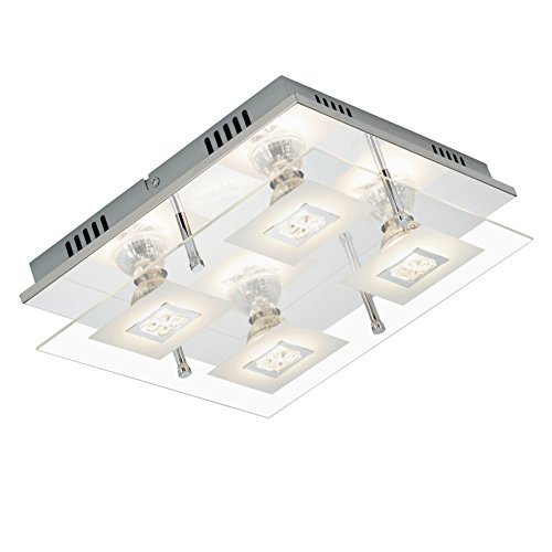 BRILONER Leuchten Deckenleuchte, LED Lampe, Deckenlampe, LED Strahler, Spots, Wohnzimmerlampe, Deckenstrahler, Deckenleuchte Wohnzimmer, Deckenspot, Deckenbeleuchtung von BRILONER