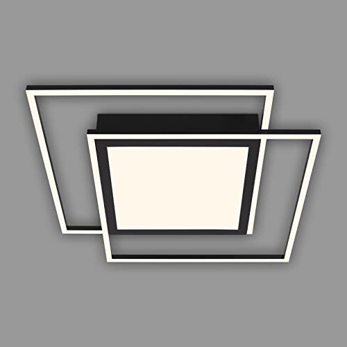 BRILONER Leuchten - Deckenleuchte LED, Deckenlampe LED, Frame Mittellicht, Warmweißes Licht, 5800 Lumen, Getrennt Schaltbar, Schwarz BRILONER Leuchten - Deckenleuchte LED, Deckenlampe LED, Frame Mittellicht, Warmweißes Licht, 5800 Lumen, Getrennt Schaltbar, Schwarz von BRILONER
