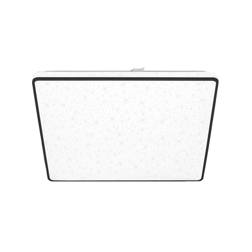 BRILONER Leuchten - LED Deckenlampe mit Sternenhimmel, Deckenleuchte Sternendekor, Backlighteffekt, Flach, Neutralweißes Licht, 370x370x45 mm, Schwarz, 3749-415, 37 x 37 cm BRILONER Leuchten - LED Deckenlampe mit Sternenhimmel, Deckenleuchte Sternendekor, Backlighteffekt, Flach, Neutralweißes Licht, 370x370x45 mm, Schwarz, 3749-415, 37 x 37 cm von BRILONER