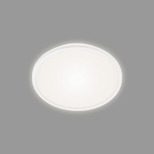 BRILONER Leuchten - LED Deckenleuchte, Deckenlampe inkl. Backlight-Effekt, 15 Watt, 1500 Lumen, 4000 Kelvin, Weiß, 280x42mm (DxH) von BRILONER
