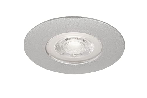 BRILONER Leuchten - LED Einbauleuchten, 3er Set, Deckenlampen je 5 Watt, je 460 Lumen, 3.000 Kelvin, IP44, Chrom-Matt, 90x25mm (DxH) von BRILONER