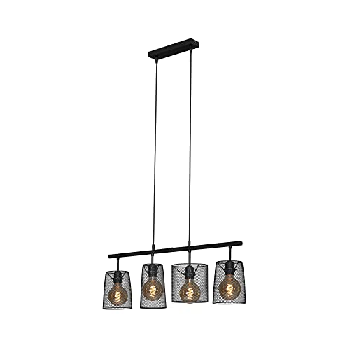 BRILONER Leuchten Pendelleuchte Draht, Retro Hängelampe 4-flammig, E27 max. 60 Watt, Esszimmerlampe 4026-045 Schwarz BRILONER Leuchten Pendelleuchte Draht, Retro Hängelampe 4-flammig, E27 max. 60 Watt, Esszimmerlampe 4026-045 Schwarz von BRILONER