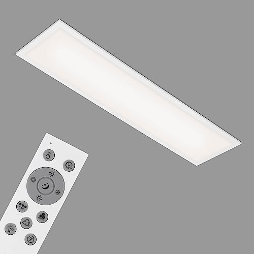 BRILONER Leuchten - Smarte LED Deckenleuchte, WiFi Deckenlampe, Ultra Flach, CCT, RGB, Dimmbar, Sprachsteuerung, Fernbedienung, Weiß, 1 Stück (1er Pack), 7344-016 von BRILONER