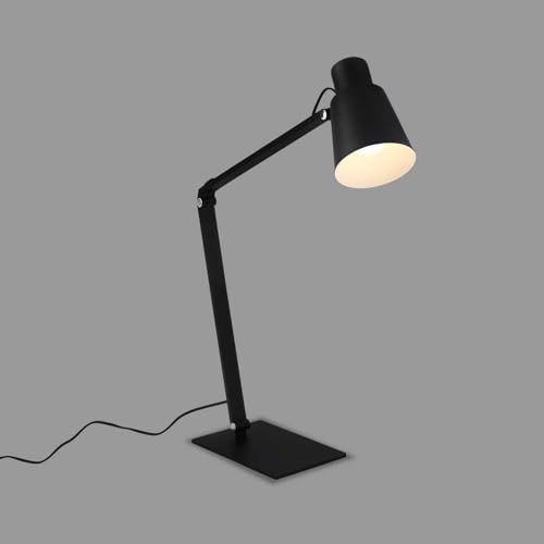 BRILONER – Nachttischlampe, Schreibtischlampe Schwenkbar, Tischlampe E27 für Home Office mit Kabelschalter, Leselampe, Schwarz von BRILONER