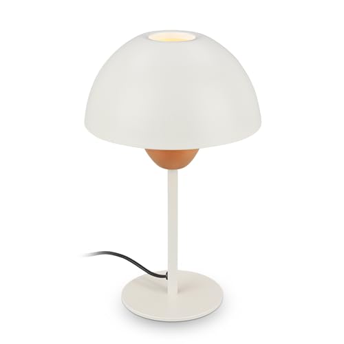 BRILONER - Nachttischlampe mit Kabelschalter, E14, max. 25W, Tischlampe, Lampe, Schreibtischlampe, Tischleuchte, Bürolampe, Leselampe Bett, Leselicht, 20 x 31 cm (DxH), Coffee von BRILONER
