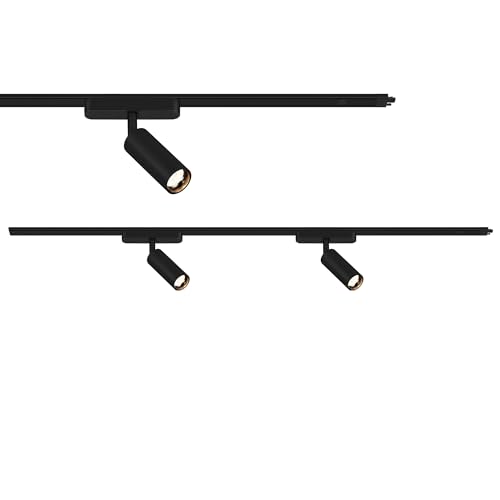 BRILONER - Schienensystem Luxtrail Erweiterungsset, 2x LED Spots, erweiterbar, schwenkbar, Lampen, Lichtschienensystem Decke, Strahler Schiene, Deckenlampe, Deckenleuchte, Spotlight, 1m, Schwarz BRILONER - Schienensystem Luxtrail Erweiterungsset, 2x LED Spots, erweiterbar, schwenkbar, Lampen, Lichtschienensystem Decke, Strahler Schiene, Deckenlampe, Deckenleuchte, Spotlight, 1m, Schwarz von BRILONER