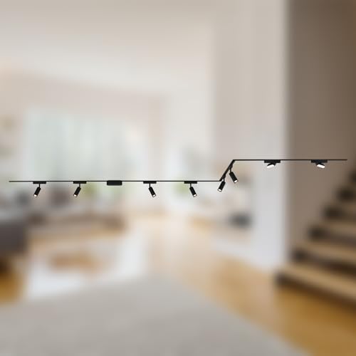 BRILONER - Schienensystem Luxtrail Komplettset, 4x LED Spots, 2x LED Tracklight, U-Form/Z-Form, Lampen, Lichtschienensystem Decke, Strahler Schiene, Deckenlampe, Deckenleuchte, 4m, Schwarz BRILONER - Schienensystem Luxtrail Komplettset, 4x LED Spots, 2x LED Tracklight, U-Form/Z-Form, Lampen, Lichtschienensystem Decke, Strahler Schiene, Deckenlampe, Deckenleuchte, 4m, Schwarz von BRILONER