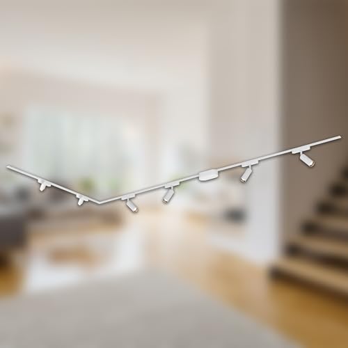 BRILONER - Schienensystem Luxtrail Komplettset, 4x LED Spots, 2x LED Tracklight, L-Form, Lampen, Lichtschienensystem Decke, Strahler Schiene, Deckenlampe, Deckenleuchte, Spotlight, 3m, Weiß BRILONER - Schienensystem Luxtrail Komplettset, 4x LED Spots, 2x LED Tracklight, L-Form, Lampen, Lichtschienensystem Decke, Strahler Schiene, Deckenlampe, Deckenleuchte, Spotlight, 3m, Weiß von BRILONER