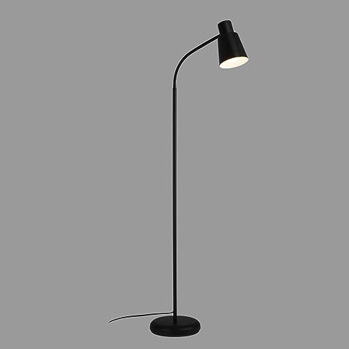 BRILONER – Stehlampe als Deko im Wohnzimmer und Leselampe, Schwenkbare Lampe, Wohnzimmerlampe, Fußtaster, Indirekte Beleuchtung, Schwarz von BRILONER