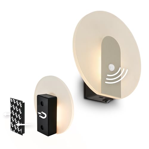 BRILONER Sticklights - LED Wandleuchte ohne Stromanschluss und ohne Bohren mit Bewegungsmelder, Akku, magnetisch abnehmbar, Wandlampe zum Kleben, Leselampe, Flurlampe, 15x3,7x14,7 cm, Nickel-matt BRILONER Sticklights - LED Wandleuchte ohne Stromanschluss und ohne Bohren mit Bewegungsmelder, Akku, magnetisch abnehmbar, Wandlampe zum Kleben, Leselampe, Flurlampe, 15x3,7x14,7 cm, Nickel-matt von BRILONER