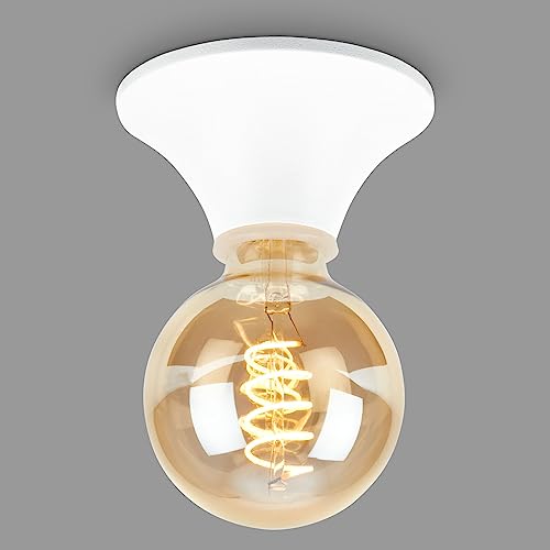 BRILONER– Wandleuchte Innen, Wandlampe Innen, Badezimmerlampe, Deckenleuchte, Deckenlampe, Spritzwassergeschützte Wandleuchte für das Bad, Spiegellampe, Spiegelleuchte, Weiß von BRILONER