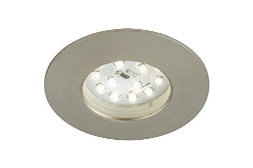 Briloner Leuchten 7204-012 LED Einbauleuchte, Einbaustrahler, LED Strahler, Spots, Deckenstrahler, Lampen Wohnzimmer, led einbaustrahler 230v, Deckeneinbauleuchten, 5 Watt, 400 Lumen, energiesparend von BRILONER