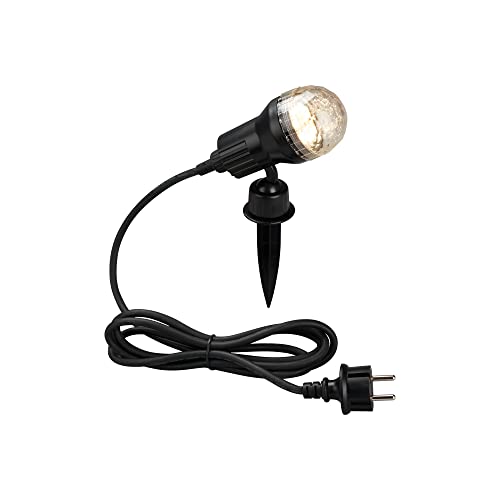 BRILONER Leuchten - Außenleuchte, Außenlampe, Erdspieß, Wandlampe, Strahler dreh- und schwenkbar, GU10, IP44, 3 Watt, 250 Lumen, 3.000 Kelvin, 110x195x95mm (BxHxD), 3078-015, Schwarz von BRILONER