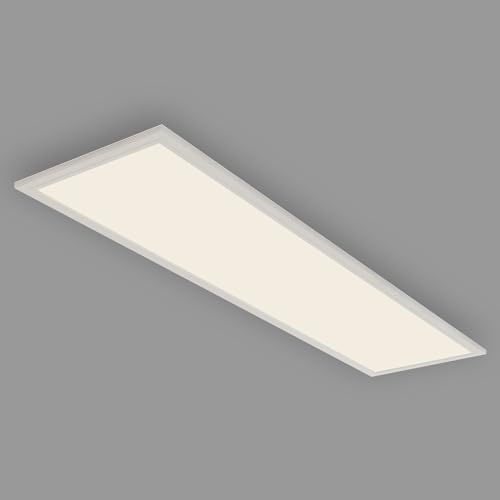 BRILONER Leuchten - LED Deckenlampe, LED Panel mit Bewegungsmelder, Tageslichtsensor, 4.100 Lumen, 4.000 Kelvin, 38W, Weiß, 119.5 x 29.5 von BRILONER