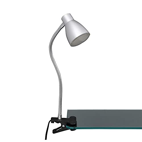 Briloner Leuchten Klemmleuchte, Klemmspot, Klemmlampe, LED Platine, 3 Watt, 200 Lumen, Flexarm, titanfarbig, Kunststoff, 3 W von BRILONER