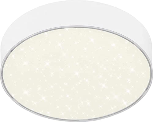 BRILONER - LED Deckenlampe mit Sternendekor, LED Deckenleuchte rahmenlos, LED Aufbauleuchte, neutralweiße Farbtemperatur, weiß, 15.7cm von BRILONER