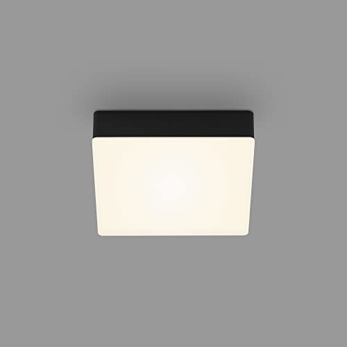 Briloner Leuchten - LED Deckenlampe rahmenlos, LED Deckenleuchte, LED Aufbauleuchte, warmweiße Farbtemperatur, 157x157x36 mm, Schwarz von BRILONER