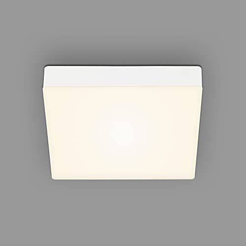 Briloner Leuchten - LED Deckenlampe rahmenlos, LED Deckenleuchte, LED Aufbauleuchte, warmweiße Farbtemperatur, 212x212x36 mm, Weiß von BRILONER