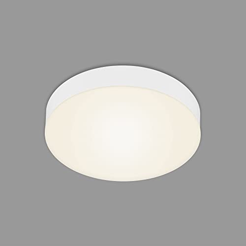 BRILONER - LED Deckenlampe rahmenlos, LED Deckenleuchte, LED Aufbauleuchte, warmweiße Farbtemperatur, Ø212 mm, Weiß von BRILONER