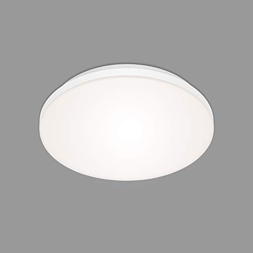 BRILONER - LED Deckenlampe flach rahmenlos, neutralweiße Lichtfarbe, 12 Watt, 1600 Lumen, LED Lampe, LED Deckenleuchte, Wohnzimmerlampe, LED Panel, Schlafzimmerlampe, 30x7 cm, Weiß von BRILONER
