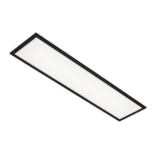 BRILONER - LED Panel, LED Deckenleuchte, Deckenlampe 22 Watt, 2.300 Lumen, 4.000 Kelvin, Weiß-Schwarz, 1.000x250x60mm (LxBxH), 7067-015 von BRILONER