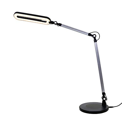 Briloner Leuchten LED Tischleuchte, Tischlampe dimmbar, Farbtemperatursteuerung, Touch-Steuerung, Höhe einstellbar, 6,6 Watt, 700 Lumen, Schwarz, 6.6 W von BRILONER