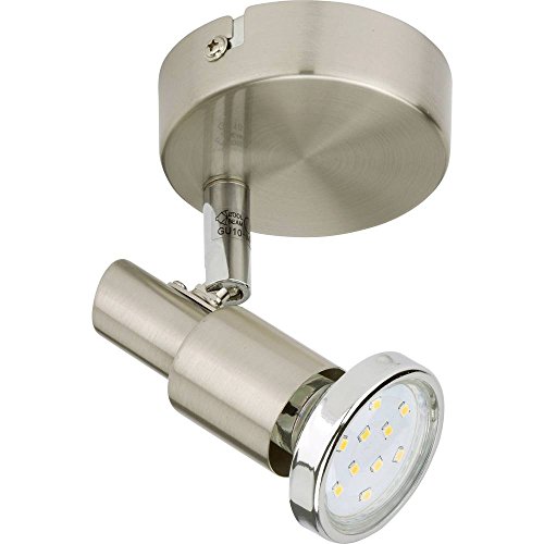 Briloner Leuchten LED Wandleuchte, LED-Spot dreh- & schwenkbar, Decken- & Wand-Lampe, Metall, Strahler inkl. LED-Leuchtmittel, 3 W, 10.5 x 11 x 12 cm von BRILONER