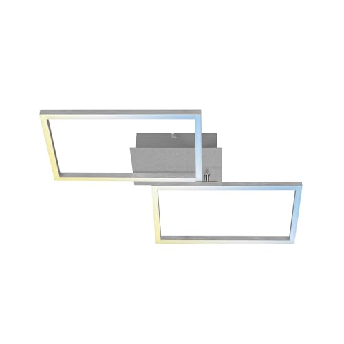 BRILONER - LED Deckenlampe Smart Home, funktioniert mit Alexa, Fernbedienung, LED Lampe, Deckenleuchte, Wohnzimmerlampe, Schlafzimmerlampe, Deckenbeleuchtung, 50x38,8x7,8 cm, Alufarbig BRILONER - LED Deckenlampe Smart Home, funktioniert mit Alexa, Fernbedienung, LED Lampe, Deckenleuchte, Wohnzimmerlampe, Schlafzimmerlampe, Deckenbeleuchtung, 50x38,8x7,8 cm, Alufarbig von BRILONER