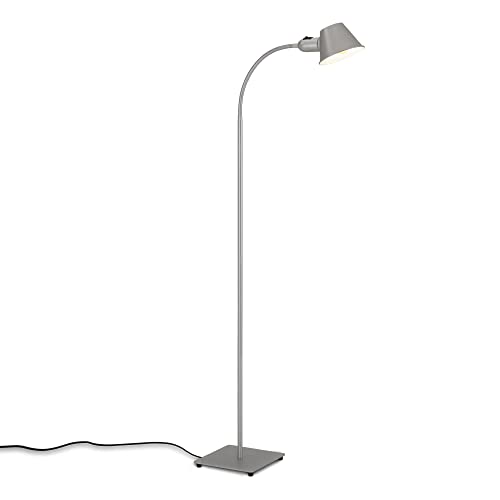 BRILONER Leuchten - Stehlampe flexibel, Stehleuchte verstellbar, Kippschalter, 1x E27 Fassung max. 10 Watt, inkl. Kabel, Chrom-Matt, 152 cm 1407-014 von BRILONER