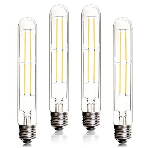 BRIMAX Dimmbare Stabform LED Glühbirnen, 185MM*30MM T30, E27 Fassung, 2700K Warmweiss, 8W 800 Lumen, AC220-240V, Glas Röhrenförmige Leuchte, Punk Modern Hängeleuchten Wandlampen, 4er set von BRIMAX